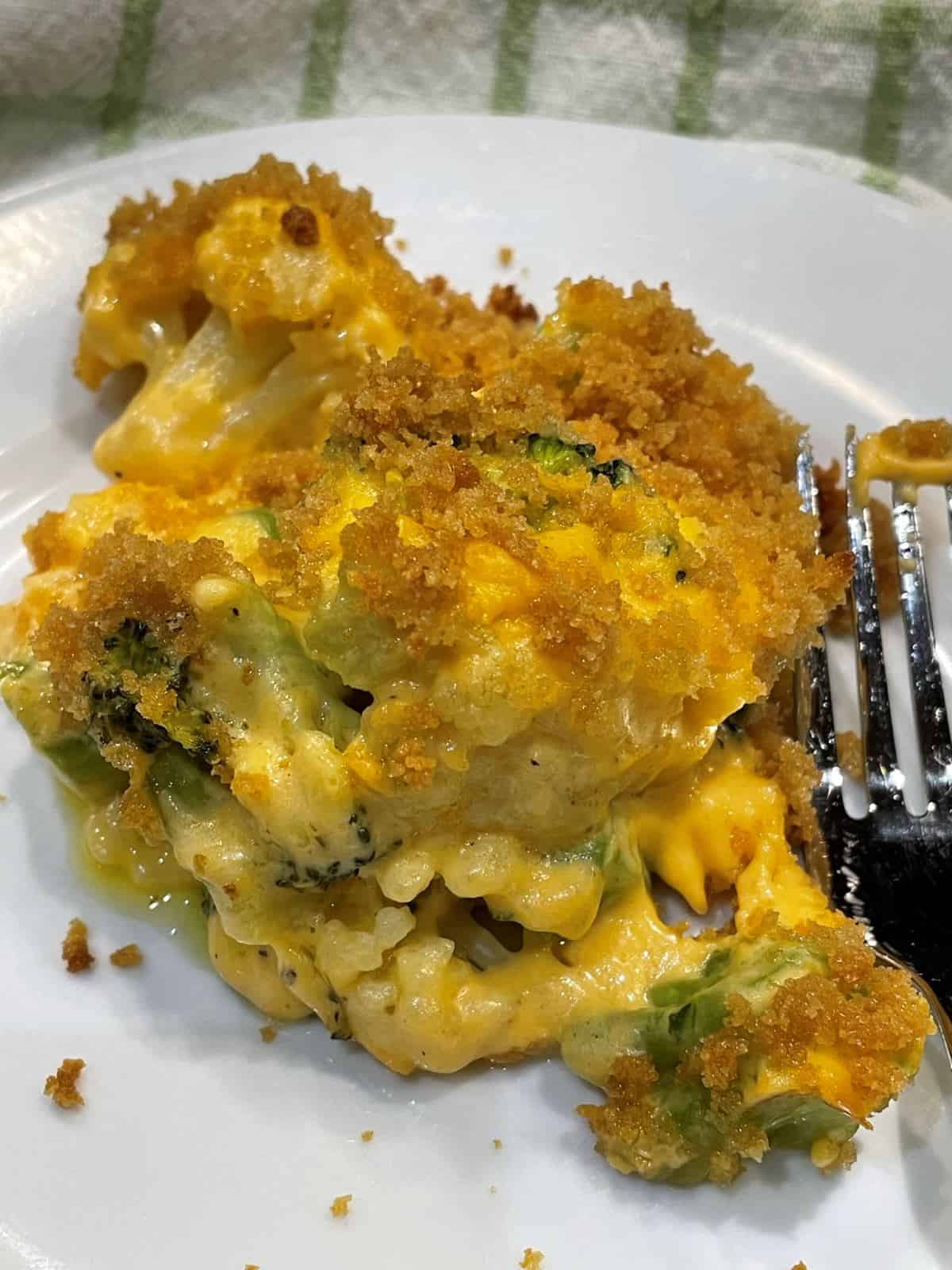 cheesy broccoli cauliflower casserole