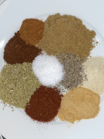taco seasoning mix on a plate